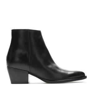 Black Clarks Isabella2 Zip Women's Heeled Boots | CLK341WIC