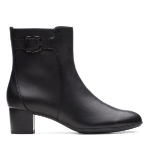 Black Clarks Linnae Up Women's Heeled Boots | CLK142SHQ