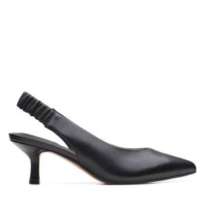 Black Clarks Violet55 Sling Women's Heels Shoes | CLK620FVS
