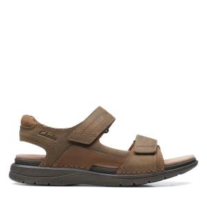 Brown Clarks Nature Trek Men's Sandals | CLK906PXJ