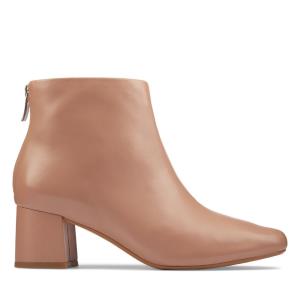 Brown Clarks Sheer55 Zip Women's Heeled Boots | CLK184PDJ