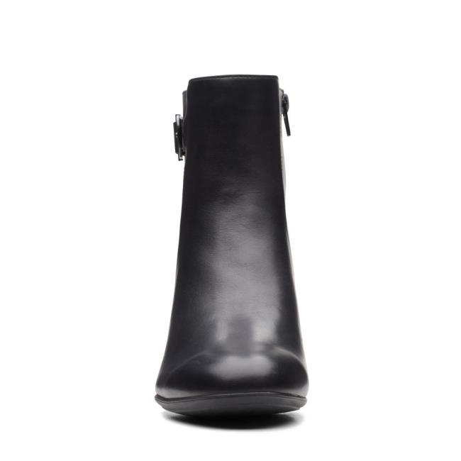 Black Clarks Linnae Up Women's Heeled Boots | CLK142SHQ