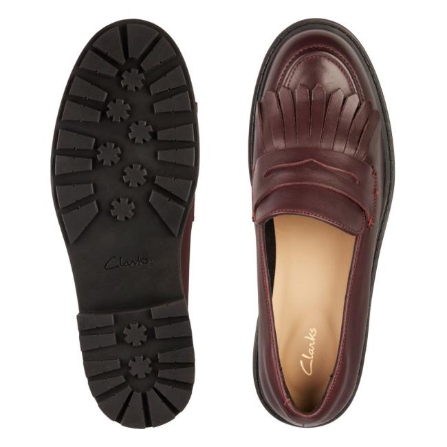 Burgundy Clarks Orinoco 2 Loafer Women's Loafers | CLK385ETH